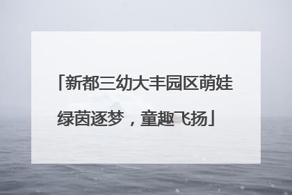 新都三幼大丰园区萌娃绿茵逐梦，童趣飞扬